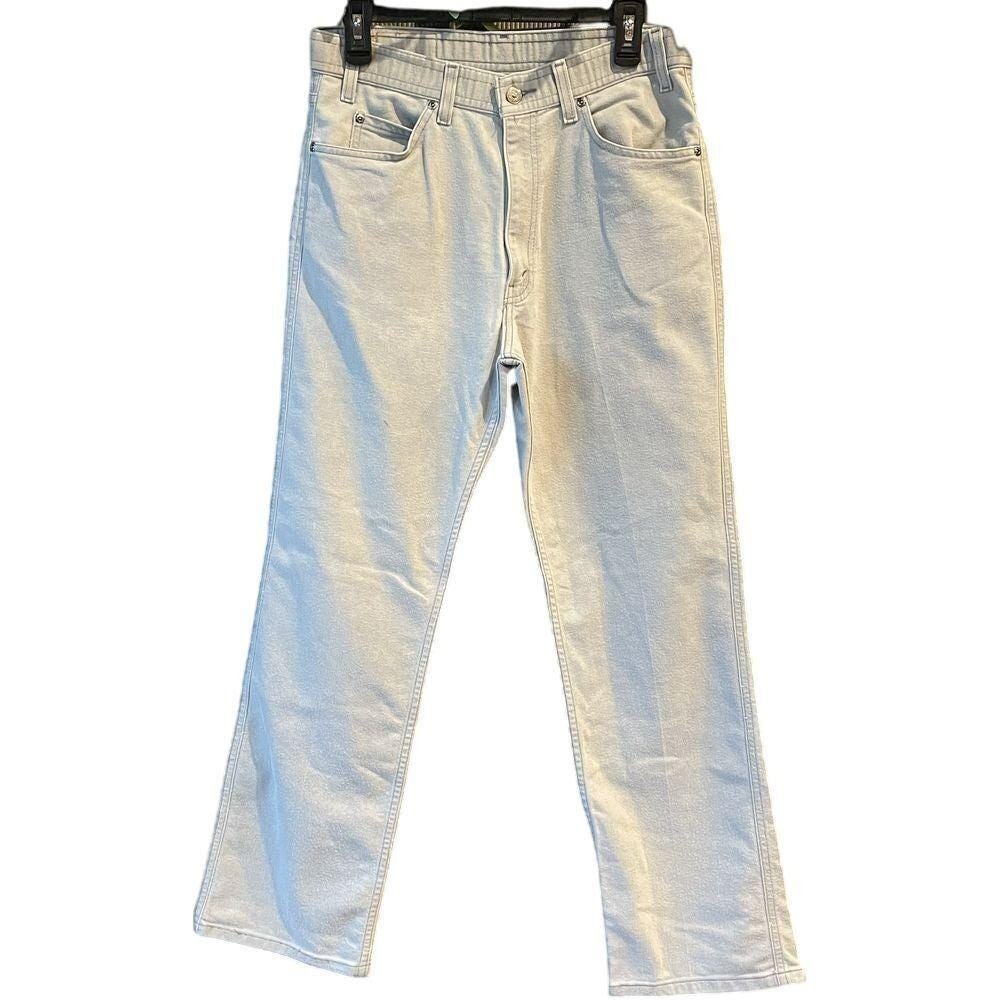 Levi's Vintage 852 Jeans Mens 34x30 Light Gray Straight Slim Fit Denim Pants